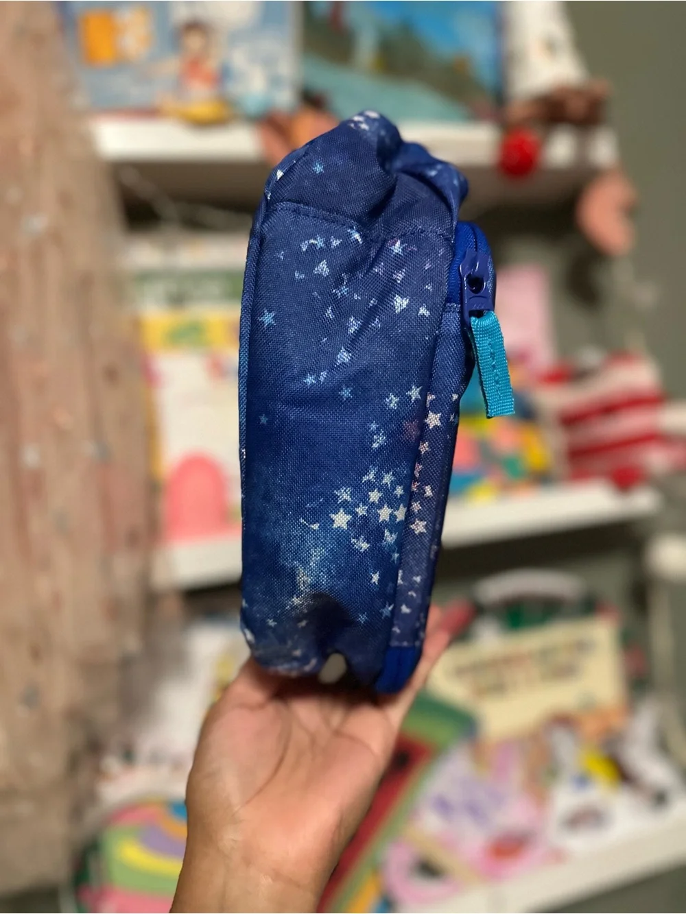 Lands' End Kids Starry Navy Blue Backpack